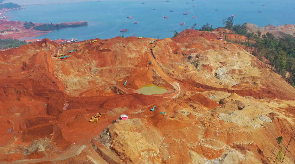 Illegal Chinese mining in Indonesia