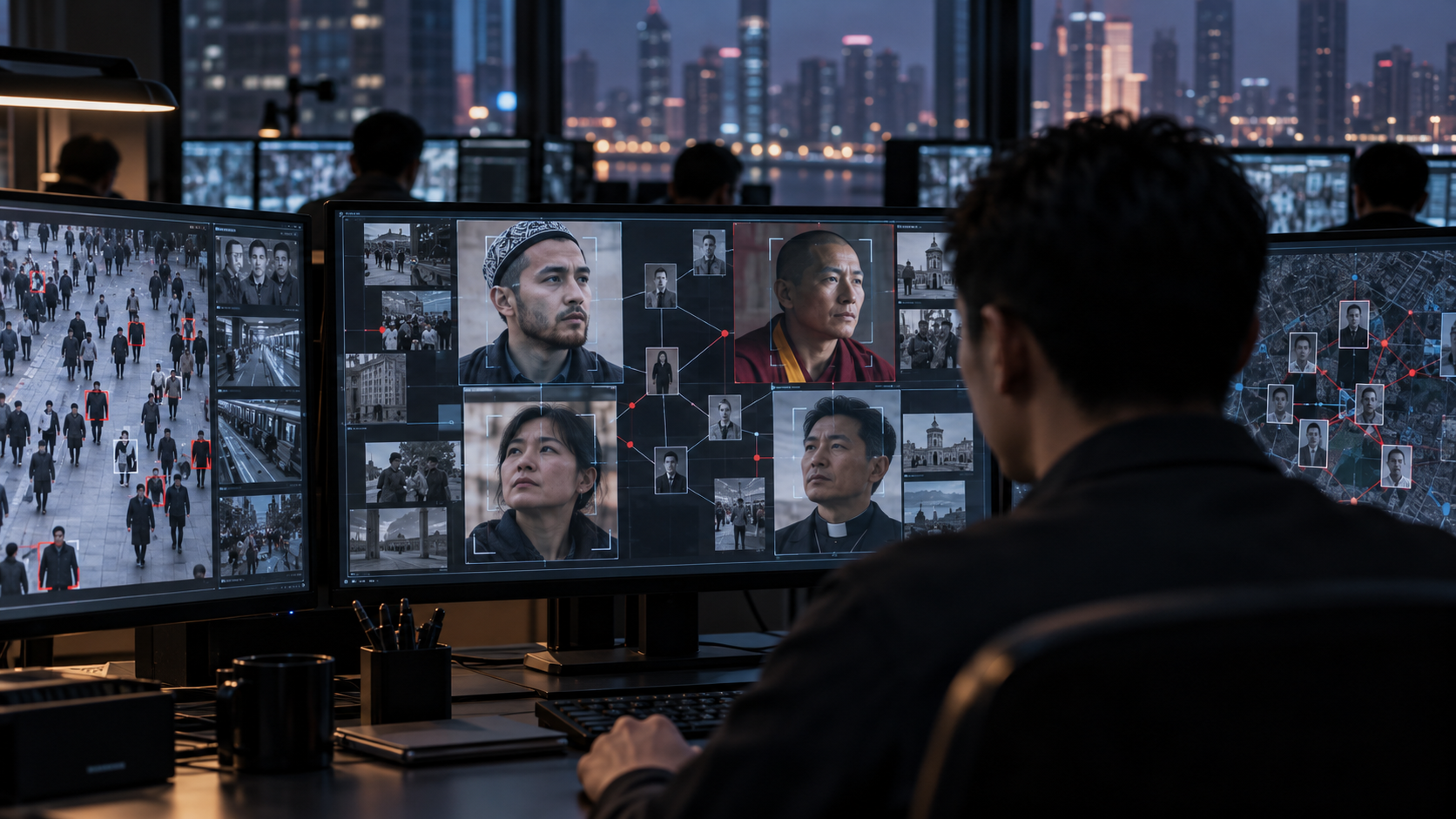 AI-assisted surveillance analysis room
