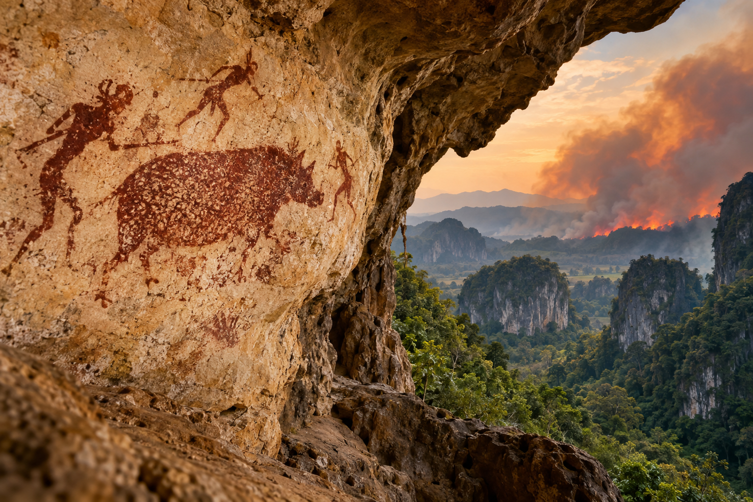 Ancient cave paintings
